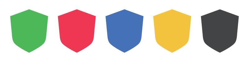 Shield icon set. Defense and security. vector