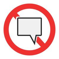 Conversation prohibited. Strictly no talking. vector
