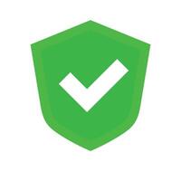 Shield with check mark. Security and authorization. vector