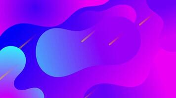 Animated fluid gradient background design with nice meteor lines. Loop playback on 4K. Suitable for wallpaper, presentations, banners, etc. video