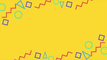 Animated of nice pattern memphis with beautiful colors. Loop playback on 4K. Suitable for wallpaper, presentations, banners, etc. video