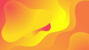 Animated red and yellow color gradient background with geometric shapes. Loop playback on 4K. Suitable for wallpaper, presentations, banners, etc. video