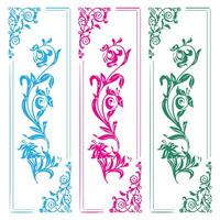 Flower Pattern Illustrations Border Design vector