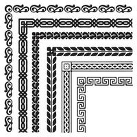 Book Side Round Corner Border Pattern Illustrations Border Design. vector