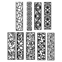 Abstract pattern cnc Border . vector