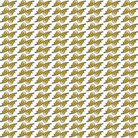 Seamless In Doodle pattern yellow color, white background, abstract design. vector