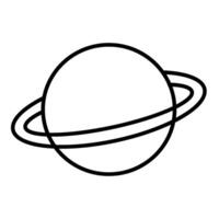 Planet galaxy outline vector