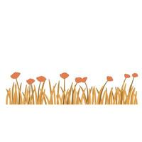 Grass with flower vector