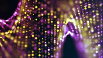 Abstract blurry bokeh background. Colorful, defocused bokeh particles with a blurred depth of field. Multi-colored bokeh particles moving in a floating animation. video