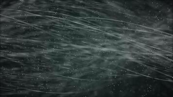 Abstract digital wave with flowing small particles dance motion on wave and light abstract background. Cyber or technology background. Seamless 4K loop. video