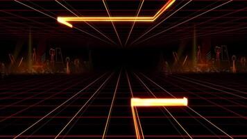 Abstract lightgolden lines on a futuristic tech background Luxury polygonal animated motion futuristic background video