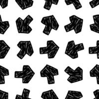 Seamless pattern with black hand drawn arrows vector