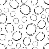 Seamless pattern with sketch circles shape vector