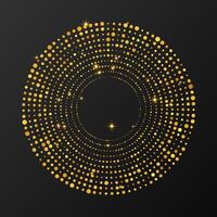 Abstract gold glowing halftone dotted background vector