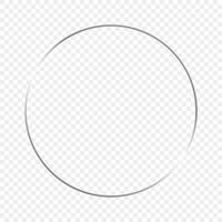Silver glowing circle frame isolated on background. Shiny frame with glowing effects. illustration. vector
