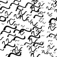 Seamless pattern with sketch squiggle vector