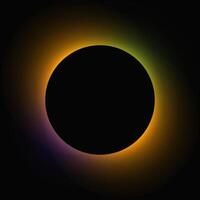 Circle illuminate light frame with color gradient vector