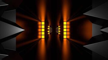 Orange und Weiß Blitz Verlies mit stachelig Geheimnis Hintergrund vj Schleife im 4k video