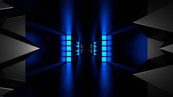 Red and Blue Strobe Dungeon with Spiky Secret Background VJ Loop in 4K video