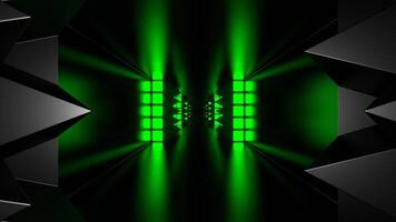 Grün und rot Blitz Verlies mit stachelig Geheimnis Hintergrund vj Schleife im 4k video