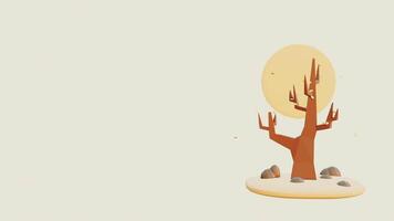 stylized low poly background loop isometric animation of trees blowing in the wind video