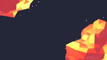 3d loop animation, cartoon, art, design, wallpaper. random low polygonal abstract motion graphic design background. with dark blue background video