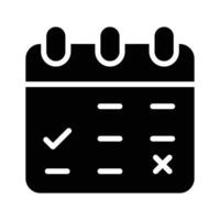 A calendar represents a Schedule reminder icon to remember important appointments and tasks. vector