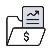 Organise your records with invoice documentation icon for financial management. vector