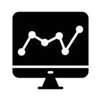 A business analysis icon represents evaluations to improve efficiency in business processes. vector