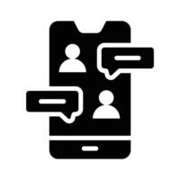 Engage in conversations with a flat chatting icon for easy communication vector