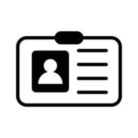 Verify identity easily with the ID card icon for secure access and identification vector