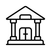 Bank Building Icon shows your trusted place for all financial services and transactions vector