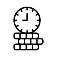 Time clock on coins represents that time is money vector