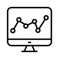 A business analysis icon represents evaluations to improve efficiency in business processes. vector