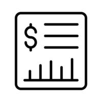 A document with a dollar sign on it shows the financial statement icon vector