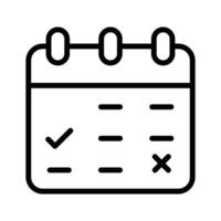 A calendar represents a Schedule reminder icon to remember important appointments and tasks. vector