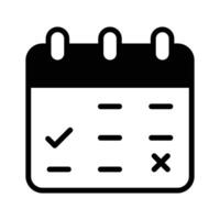 A calendar represents a Schedule reminder icon to remember important appointments and tasks. vector