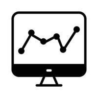 A business analysis icon represents evaluations to improve efficiency in business processes. vector