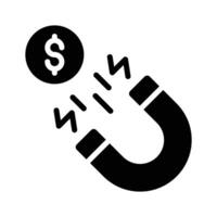 Attract money with this flat icon representing financial success and prosperity vector