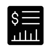 A document with a dollar sign on it shows the financial statement icon vector