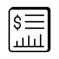 A document with a dollar sign on it shows the financial statement icon vector