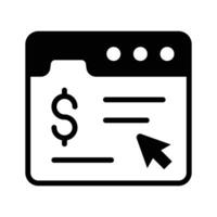 Maximise engagement with the pay-per-click icon for targeted advertising strategies. vector