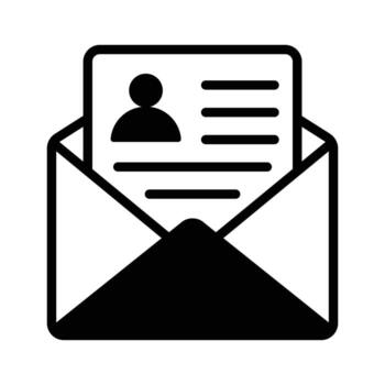 Simplify and enhance your job applications today with our cv mail icon vector