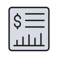 A document with a dollar sign on it shows the financial statement icon vector