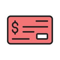 Secure payments and simplifies your transactions with our bank cheque icon vector
