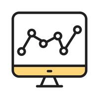 A business analysis icon represents evaluations to improve efficiency in business processes. vector