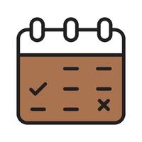 A calendar represents a Schedule reminder icon to remember important appointments and tasks. vector