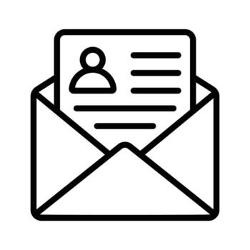 Simplify and enhance your job applications today with our cv mail icon vector