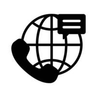International Consulting icon that is facilitating global expertise and solutions. vector