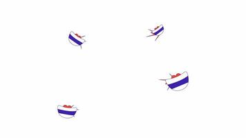 Mocking mouths bullying line 2D animation. Blaming shaming humiliation 4K motion graphic. Accuse aggressive. Angry talking yelling linear animated cartoon flat concept, white background video